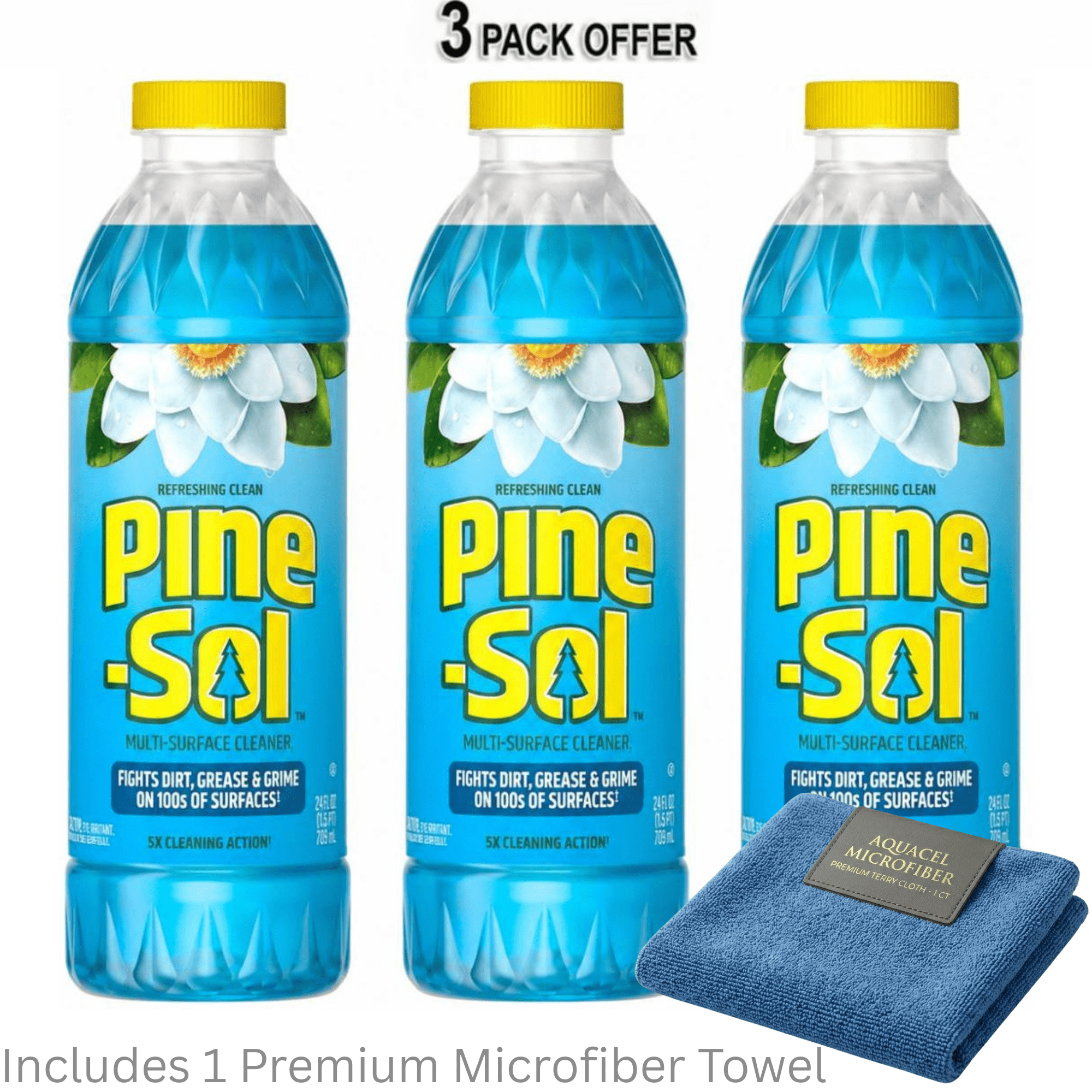 Pine-Sol Multi-Surface Floor Cleaner, Refreshing Clean, 24 Fluid Ounces Bottle