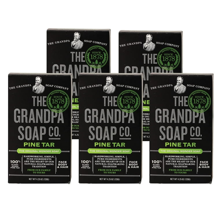 Pine Tar Bar Soap by The Grandpa Soap Company | The Original Wonder Soap |  3-in-1 Cleanser, Deodoriz…See more Pine Tar Bar Soap by The Grandpa Soap