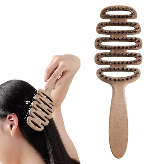 Pine Tower Hair Comb for Voluminous Hair, Scalp Massager for Smooth & Shiny Hair, Detangling Brush for Thick Hair