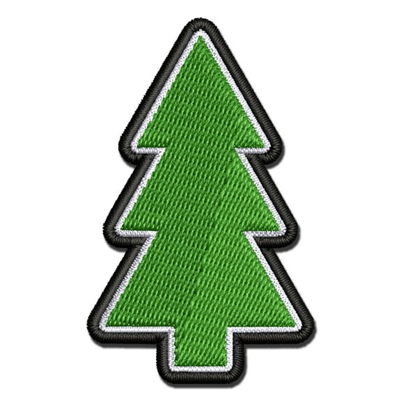 Pine Tree Applique Multi-Color Embroidered Iron-On Patch - 3 Inch Medium