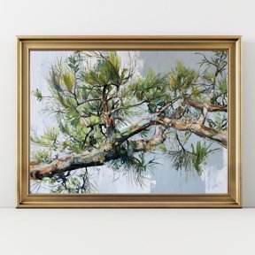 Pine Tree Branch Botanical Forest Wall Art Decor Unframed Paper Print