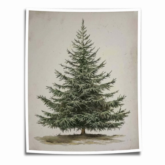 Pine Tree Canvas Prints Wall Art Decor Christmas Rustic Poster for Living Home Room Wall Decoration - 16x20 inches Unframed Canvas