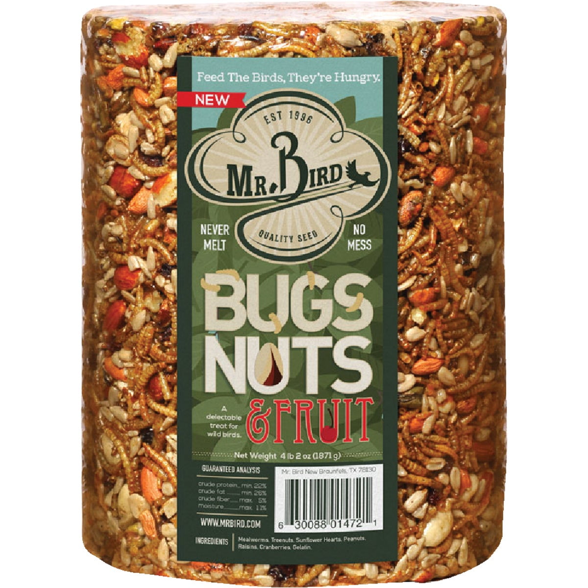 Pine Tree Farms Classic Seed Log Wild Bird Food, Fruit & Nut, 68 oz. Log (6 Pack)