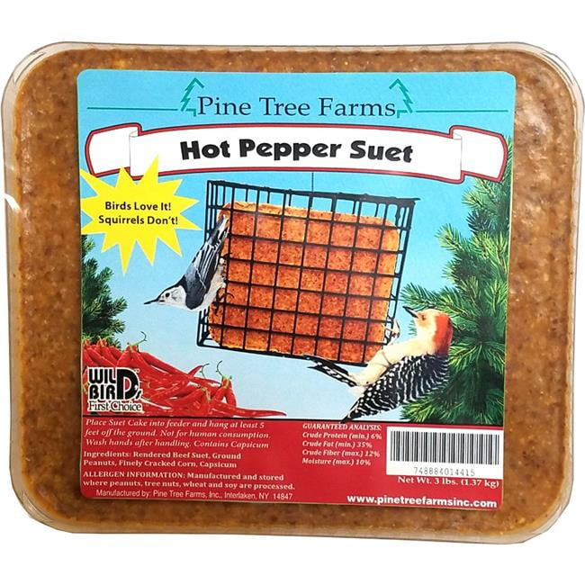 Pine Tree Farms PTF1441 Hot Pepper 3 lbs Suet Cake Pack of 8
