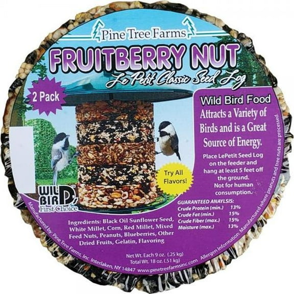Pine Tree Farms PTF8033 Le Petit Fruit Berry Nut Classic Seed Log