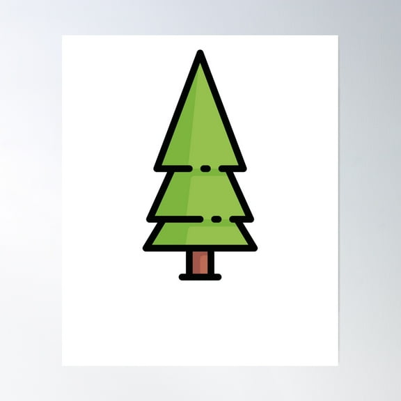 Pine Tree / Forest Camp Trip Poster Wall Art, Modern Wall Decor, 8x12 UNFRAMED