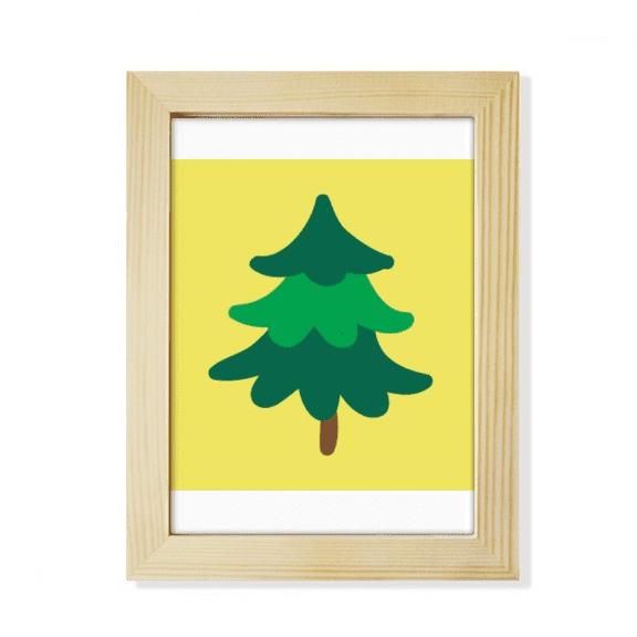 Pine Tree Green Gradient Art Deco Fashion Desktop Adorn Photo Frame Display Art Painting Wooden