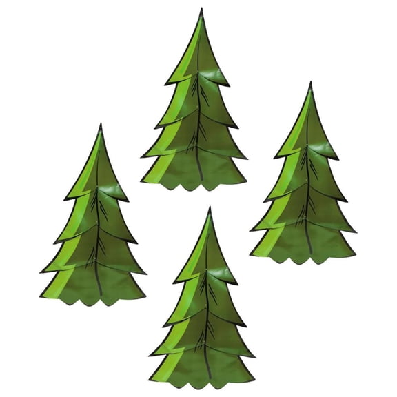Pine Tree Jointed Wall Cutout Decorations  4 pc