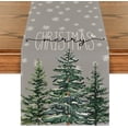 thumbnail image 1 of Pine Tree Snowflake Merry Christmas Table Runner, Seasonal Winter Xmas Holiday Kitchen Dining Table Decoration for Indoor Outdoor Home Party Decor 13 x 72 Inch, 1 of 6