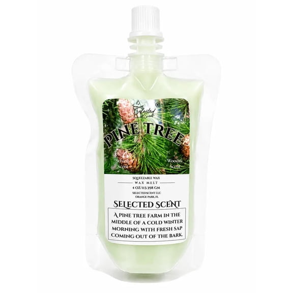 Pine Tree Squeezable Wax Melt Long Lasting Pine Fragrance Wax (4Ounces)