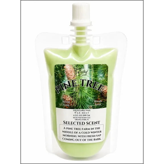 Pine Tree Squeezable Wax Melt Long Lasting Pine Fragrance Wax (4Ounces)