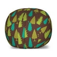 thumbnail image 1 of Pine Tree Storage Toy Bag Chair, Spruce Autumn Forest Trees Evergreen Plants Nature Print, Stuffed Animal Organizer Washable Bag, Large Size, Brown Apple Green, by Ambesonne, 1 of 3