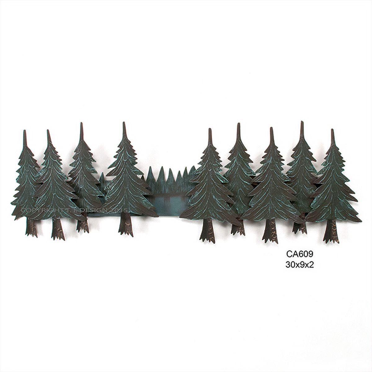 Pinetree Art Metal Leaf Wall Decor – Set Of 2 Black Rustic Botanical Sculptures, 6x16 Inches, Indoor/Outdoor