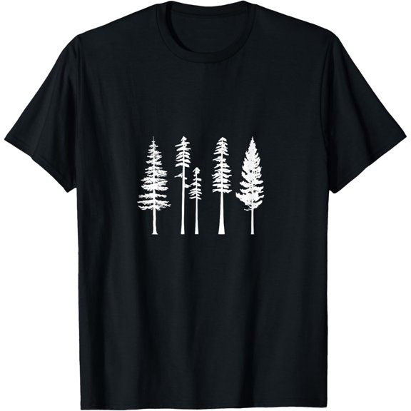 Pine Tree Sweatshirt, Evergreen Forest Hoodie, Nature Lover T-Shirt men and women can wear, black, white, gifts