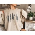 thumbnail image 1 of Pine Tree Sweatshirt, Evergreen Trees, Forest Sweatshirt, Trees Sweater, Gift for Nature Lover, Camping Sweatshirt, Hiking Shirt, 1 of 2