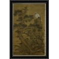 thumbnail image 1 of Pine Tree, White Hawk, and Rock 26x40 Large Black Ornate Wood Framed Canvas Art by Lan Ying, 1 of 2