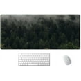 thumbnail image 1 of Pine Trees Desk Pad, Extended Gaming Mouse Pad (35.4x15.7 in), Large Non-Slip Rubber Base Mousepad with Stitched Edges, Waterproof Keyboard Mouse Pad Desk Mat for Work, Game, Office, Home, 1 of 6