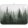 thumbnail image 1 of FREEAMG Dish Drying Mat Forest Trees Absorbent Dry Mats for Dishes Draining Pad for Kitchen Countertop 18" x 24", 1 of 7