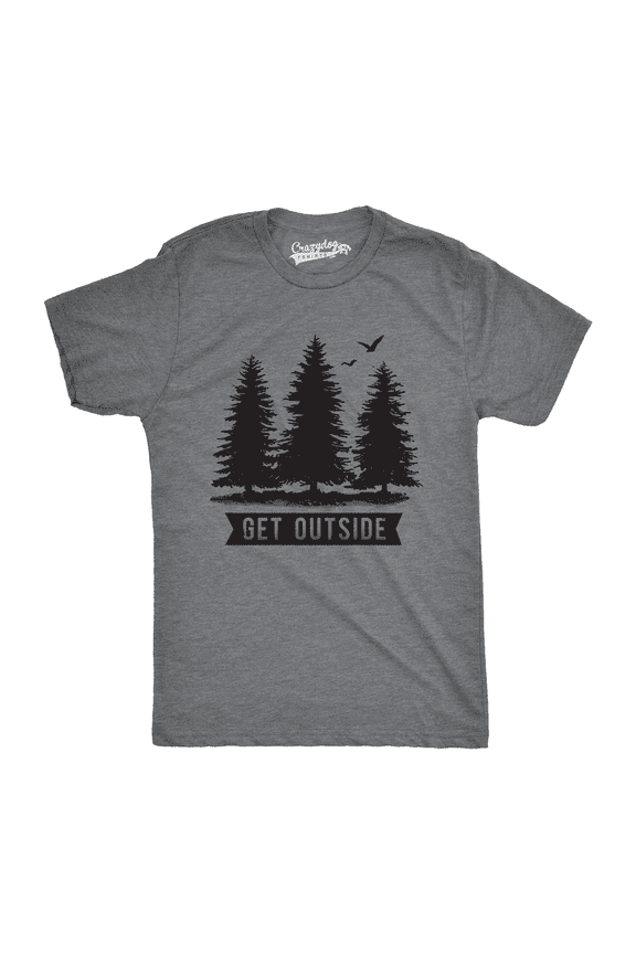 Pine Trees Get Outside Cool Outdoor Adventure T Shirt Graphic Tees