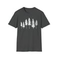 thumbnail image 1 of Pine Trees, Gildan Unisex Softstyle T-Shirt, Minimalist Graphic Tee, S-3XL, 1 of 3