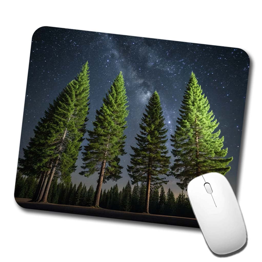 Pine Trees Star Packed Sky Mouse Pad Low Profile Gaming Mat - Walmart.com