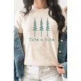 thumbnail image 1 of Pine Trees Take A Hike Summer Trip Graphic Tee T-Shirt, 1 of 10