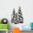 thumbnail image 1 of Pine Trees White Wall Decal by Wallmonkeys Peel and Stick Graphic (36 in W x 33 in H) WM37472, 1 of 4