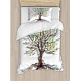 thumbnail image 1 of Pine Trees in The Forest Duvet Cover Set Foggy Decorative 3 Piece Bedding Set with 2 Pillow Shams, 1 of 5
