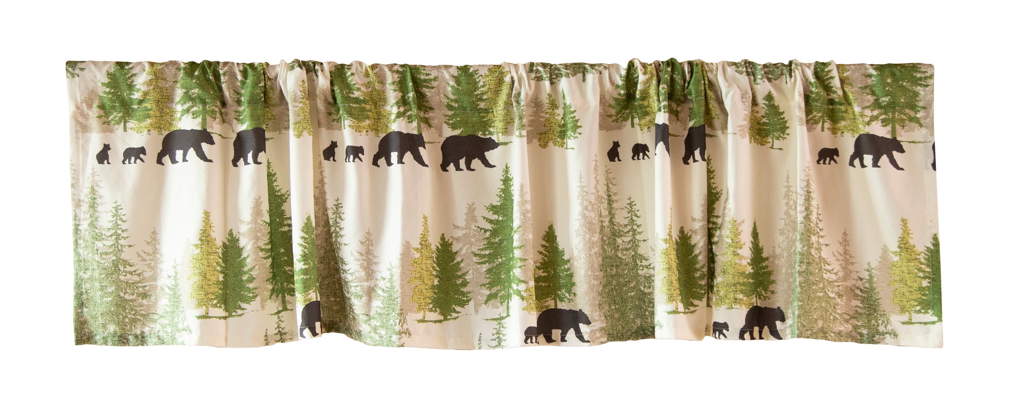 Pine Wilderness Rustic Tab Top Window Valance 18" x 84"