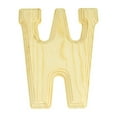 thumbnail image 1 of Pine Wood Beveled Wooden Letter W, Natural, 5-13/16-Inch, 1 of 1