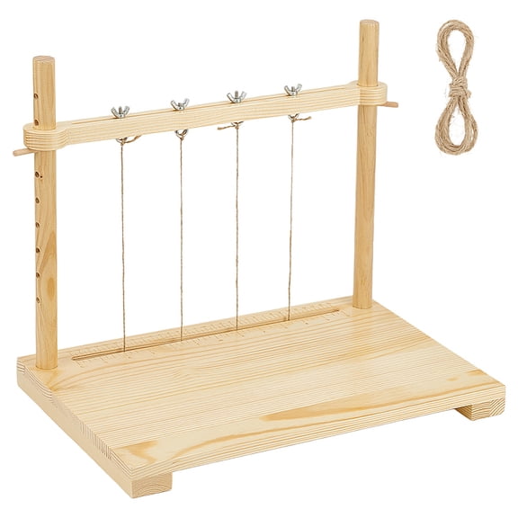 Pine Wood Bookbinding Tool with Hemp Rope Bookbinding Supplies BurlyWood Finished Product: 40x24x32cm for DIY
