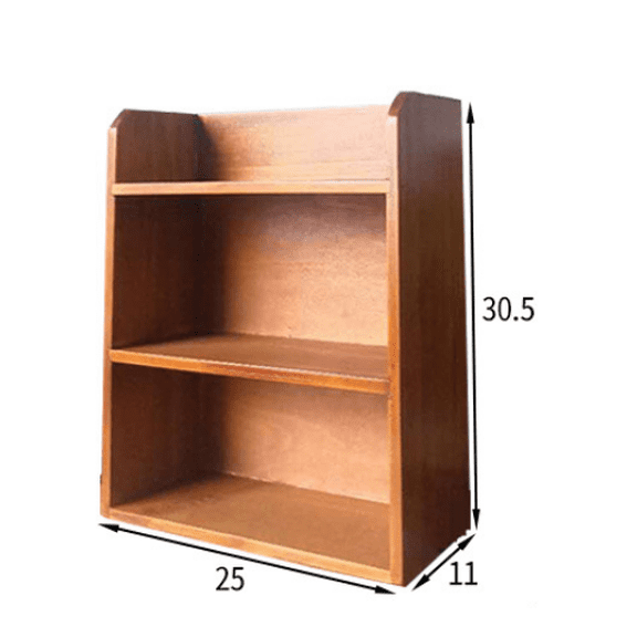 Pine Wood Desktop Storage Shelf, 12 x 9.8 x 4.3 in Rustic Display Organizer, Wall Mount Floating Rack for Cosmetics, Collectibles, Countertop Decor, Kitchen Spices