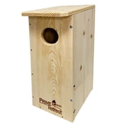 Pine Wood Duck House by Prime Retreat, Durable Outdoor Duck Nest Box with Extended Design for Predator Protection, Side Panel for Nest Checks, Easy Tree or Post Mount, Natural Pine Bird Shelter