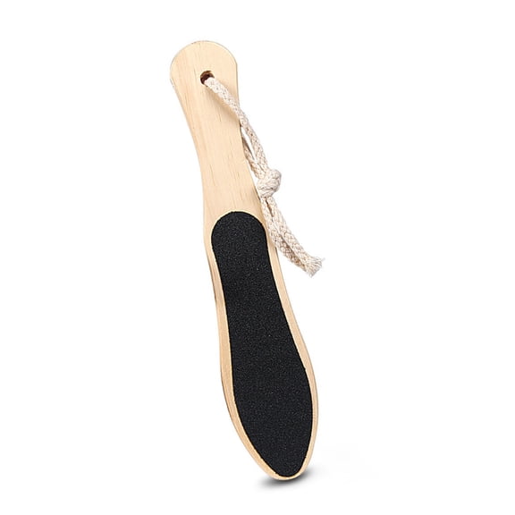 Pine Wood Foot File Double Grit Exfoliator Round Pointed Tip For Professional Home Pedicure Deaded Skin Removal Tool