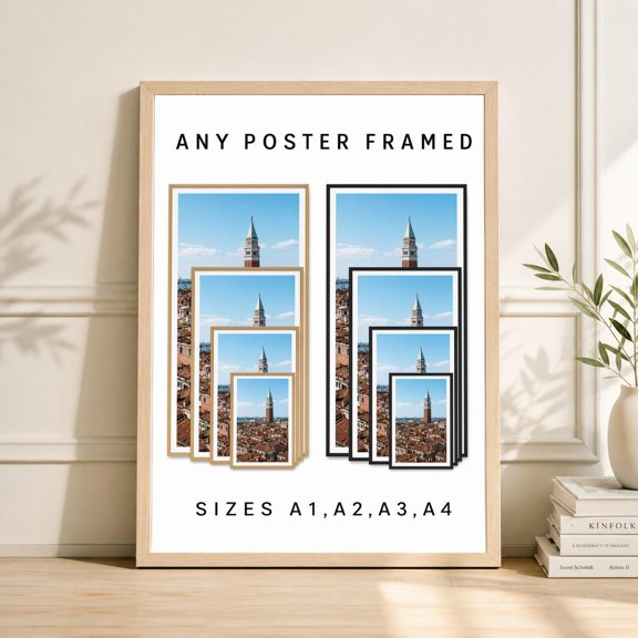 Pine Wood Poster Framing , Poster Print Only