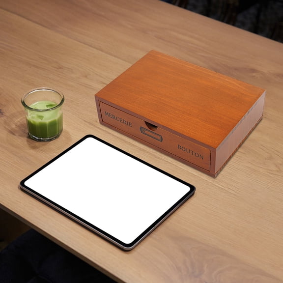 Pine Wood Storage Drawer, 6.5cm Height with Smooth Edges, Multi-functional Desktop Organizer, Great as Gift for Various Occasions