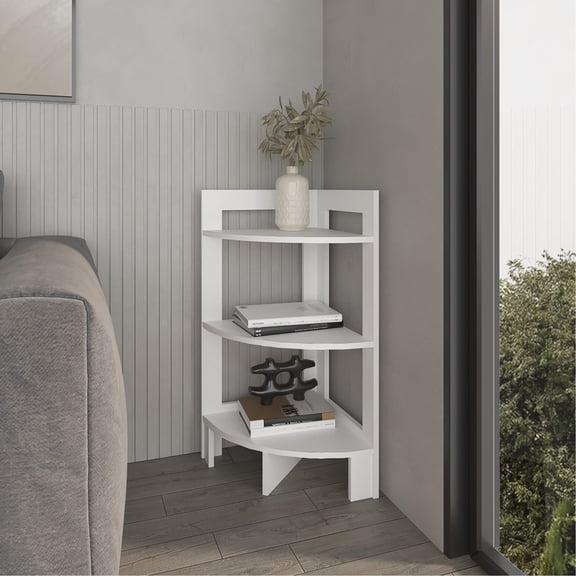 Pine Wood Three-shelf Shelf for Small Rooms / Easy Assembly for Quick Setup