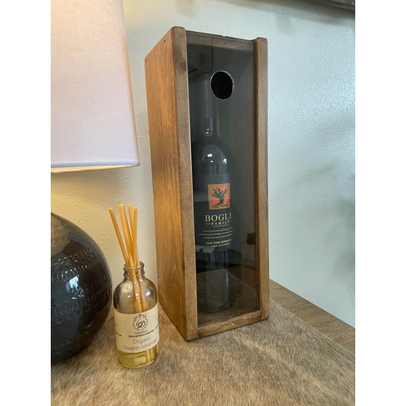 Pine Wood Wine Bottle Gift Box or Cork Holder