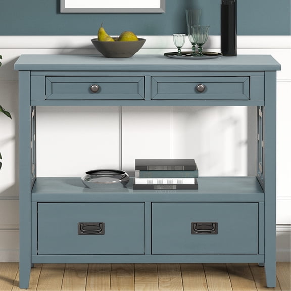 Pine Wood and MDF Console Table | Holds Vases, Photos and Baskets | Has a Simple and Classic Style