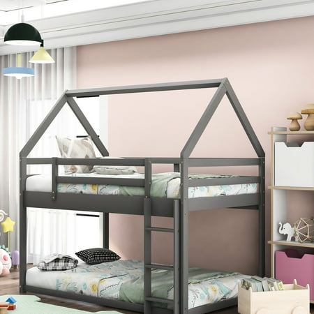 Pine Wood and MDF Construction, Widened Ladder - Durable and Comfortable Bunk Bed for Family