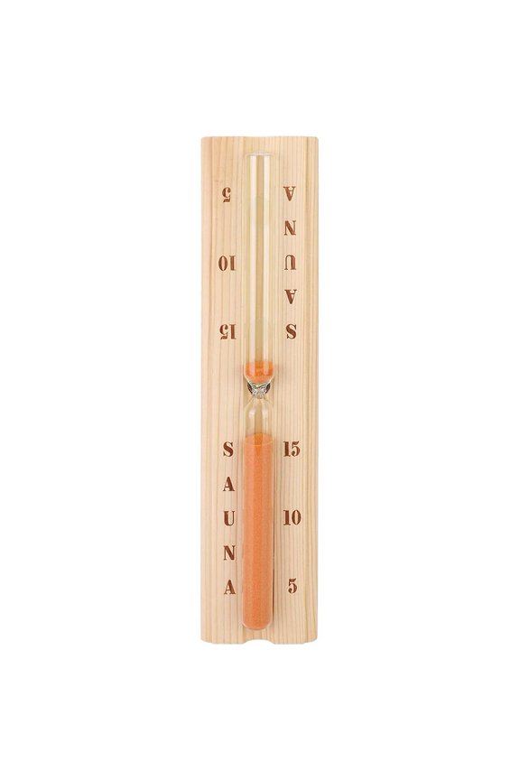 Pine Wooden Sauna Hourglass Clock Accurate Heat Resistant Sand Timer for Spa Bath and Relaxation Time Tracking