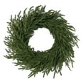 thumbnail image 1 of Pine Wreath - Christmas Wreaths for Front Door - Real Touch Pine Wreath - Large Artificial Green Wreaths for Walls Windows Porches Farmhouse Indoor Outdoor Home Decor（22in）, 1 of 7