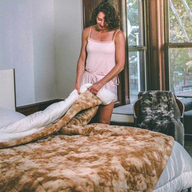 Faux Ultra Minky P R Weighted Blanket Elevate your Home Decor Desert Tan 60 x80 20lb