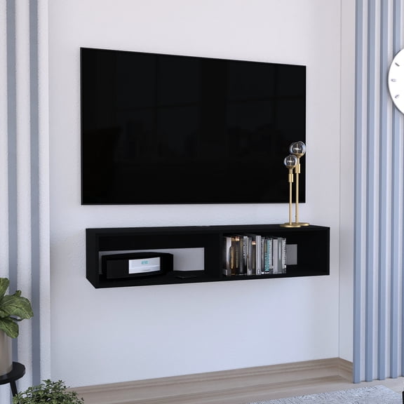 Pine construction - Cable management feature - Media rooms - Tidy TV setup