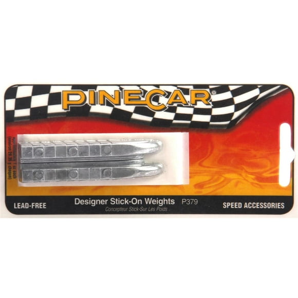 PineCar Derby Car Weights: Designer Stick-On, 2 oz