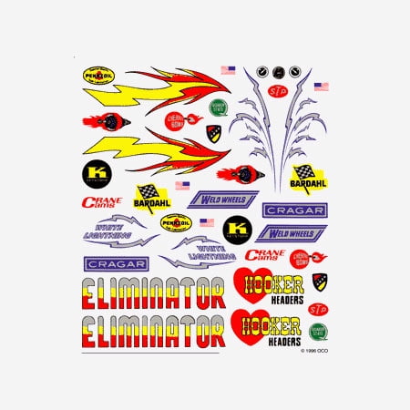Pinecar 314 Dry Transfer Decals Hot Rod