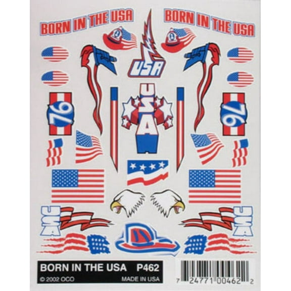 PineCar P462 Born in the USA Stick on Decals