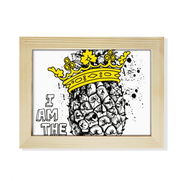 PineFruit Line Drawing Fruit King Desktop Photo Frame Picture Art Decoration Painting 6x8 inch