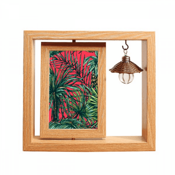 PineFruit   Red Sky Wooden Rotating Picture Photo Frame 4x6