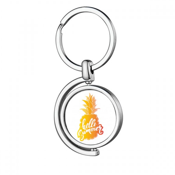 PineFruit Summer Sunshine Fruit Rotating Keychain Metal Keyring Holder